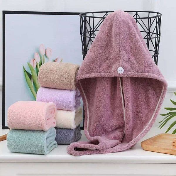 1pc Quick-drying Microfiber Towel Wrap - Super Absorbent Hair Turban 25L1231