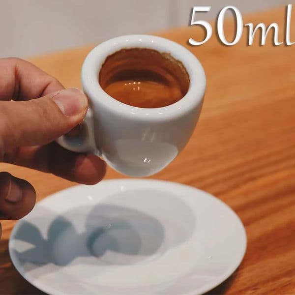 50ml Porcelain Espresso Cup Set with Saucer Cappuccino Italian Coffee Mugs Express Ss Cup Delicate Coffee Accessories 251230