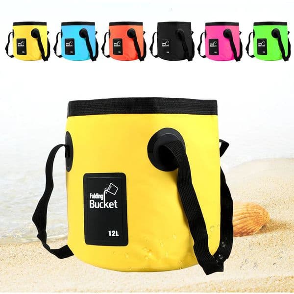 Portable Outdoor Travel Foldable Water Bucket Multifunction Bowl Sink Washing Bag Folding Bucket 12L Car Wash Bucket 251225