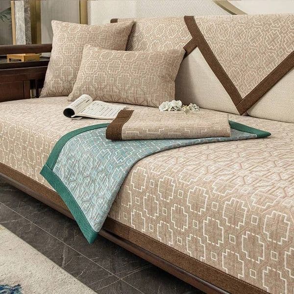 Bestseller European Jacquard Chenille Fabric Cushion Non-Slip Four Season Universal Leather Towel 1/2/3/4 Seats Sofa Cover ddmytues