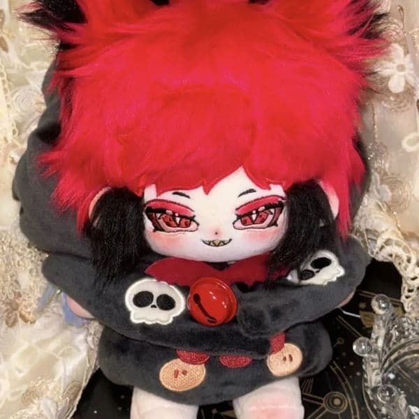 Stuffed 20cm Anime Cute Helluva Boss Alastor Plush Doll Figures Toy for Kids Adult Change Suit Cosplay Gift 251224