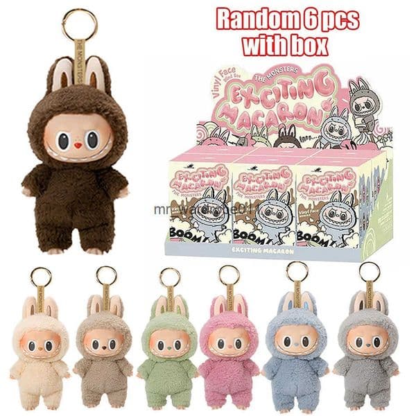 17cm Lafufu The Monsters Heartbeat Macaron Enamel Face Cute Stuffed PVC Figurine Tabletop Ornament Kawaii Toy Kid Blind Box Gift Q250701