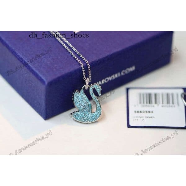 Swan Necklace Swarov Necklace Swaroskys Necklace Woman Necklace Designer Swan Jewelry Swan Charm Necklace Initial Necklace dd0