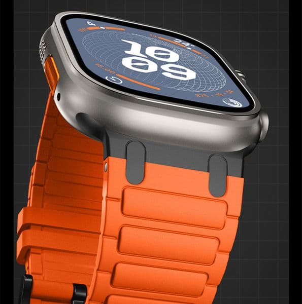 2026 New Outdoor New AP Thickened I-Beam Pattern Silicone Strap Wristband Bracelet Sport Band For Apple Watch 38/40/41Mm outdoor 42/44/45/46Mm 49Mm Ultra Straps