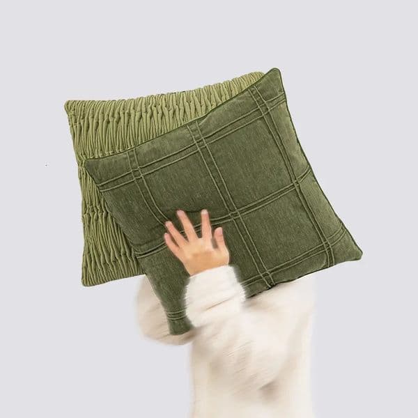 Pillow Case Modern Simple and Green Style Home Sofa Pillows Cushions and Soft Upholstered Pillows for Homestays 250708