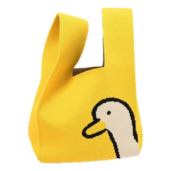 Ins Color Knit Handbag Niche Tote Bag Mini Knot Wrist Bag Handmade Shoulder Bag Women Girls Reusable Shopping Bags 250701BJ