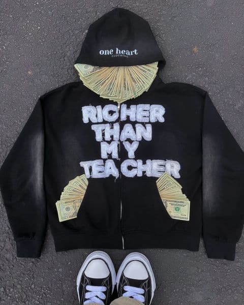 Y2k Retro Trendy Letter Embroidery Loose Hoodies High Street Couple Oversized Zip Up Hoodie Patchwork Sweatshirt Men Clothing 250628