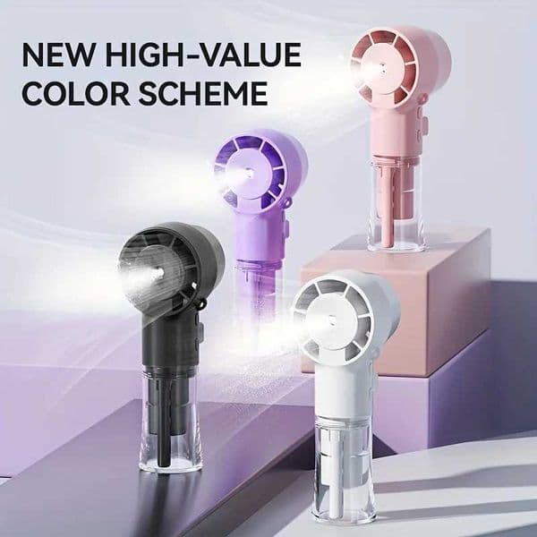 Spray fan USB charging portable lanyard fan mini spray humidifier fast cooling mute high-speed fan multi speed adjustable haXJ250702