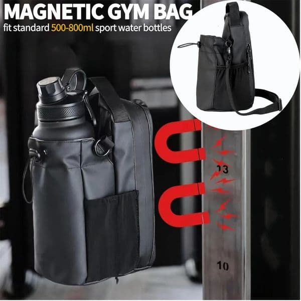Magnetic Gym Bag Water Bottle Bag Sling Bag Crossbody Water Bottle Pouch Water Bottle Bag for Men Women 250701