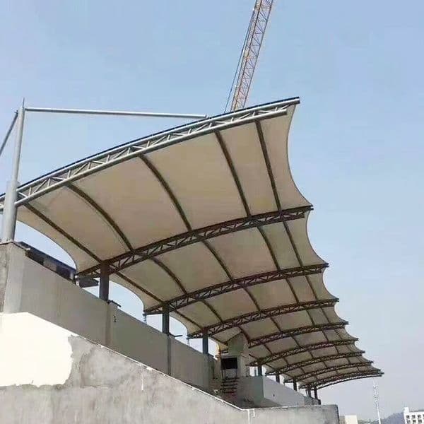 Stretch film sports stand shed, school playground membrane structure, chairman stand, outdoor performance stage, sunshade and rain shelter