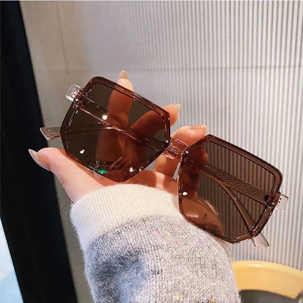 Women Men Brand Square Sunglasses Big Frame Vintage Sunglasses Retro Eye Glasses Goggle for Male Female Polygon Sunglasses XJ250701