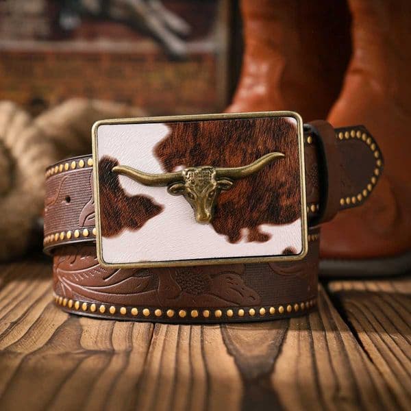 A casual and retro belt a waist accessory for Western-style clothing metal buckle PU belt suitable for both men and women Z250701
