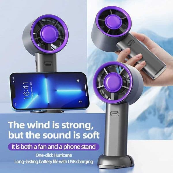 Mini Handheld Fan USB Fast Charging Portable Air Cooling Fan Mute Personal Highspeed Fan for Travel Outdoor Activities XJ250702