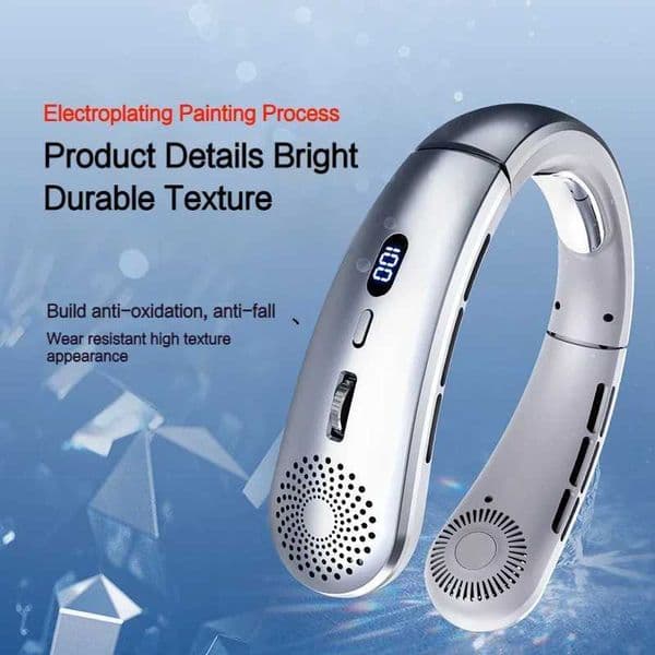 Neck Fan Lightweight Wearable Fan Low Noise 5 Speed Hands Free Fan Hanging Headphone Design Sports Fan for Indoor Outdoor XJ250702
