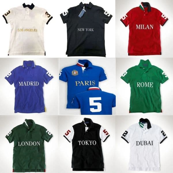 Mens Designer T Shirts Mens Designer Tshirts Polo Shirts for Men Designer City Name ITALIA Chicago New York Neck MIAMI Short Sleeve Cotton Embroidery Casual 5XL Tee