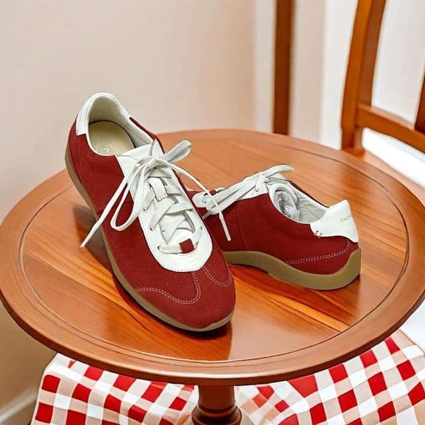Classic Red Casual Skate Shoes - Comfortable And Stylish Low-Top Design OKIMOZ f21