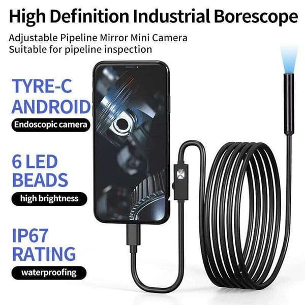 Megapixel 5.5/8MM HD -C Endoscope Inspection Camera IP67 Waterproof for Smart Android Phones