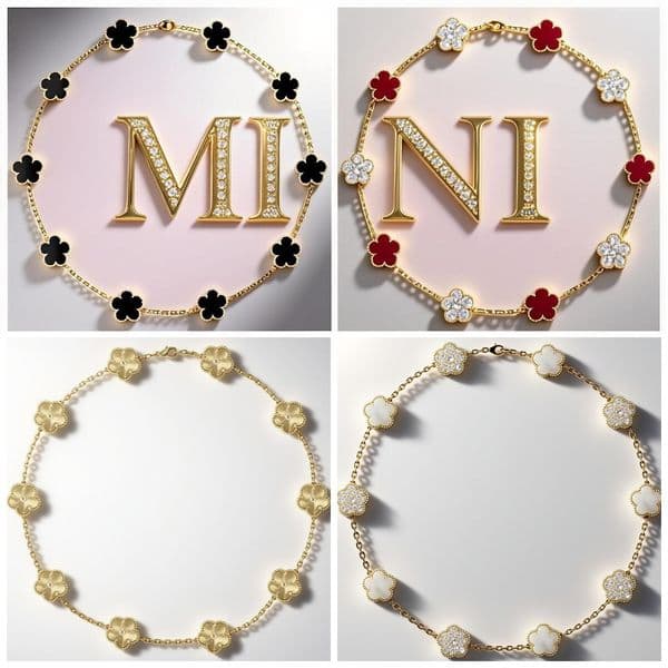 designer jewelry mini clover necklaces diamond necklace jewelry woman designer necklace Japan and Korean necklace 9mm flowers necklace diamond custom pendant