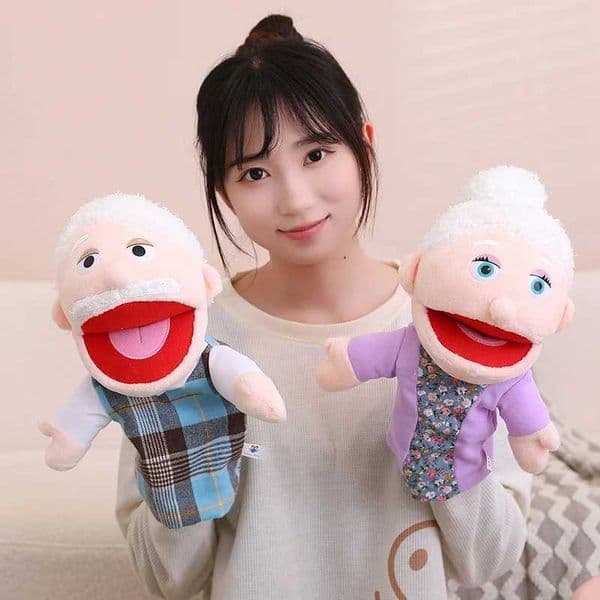28-33cm Kids Plush Finger Hand Puppet Popular Activity Boy Girl Role Play Bedtime Story Props Family Role Playing Toys Doll W250703