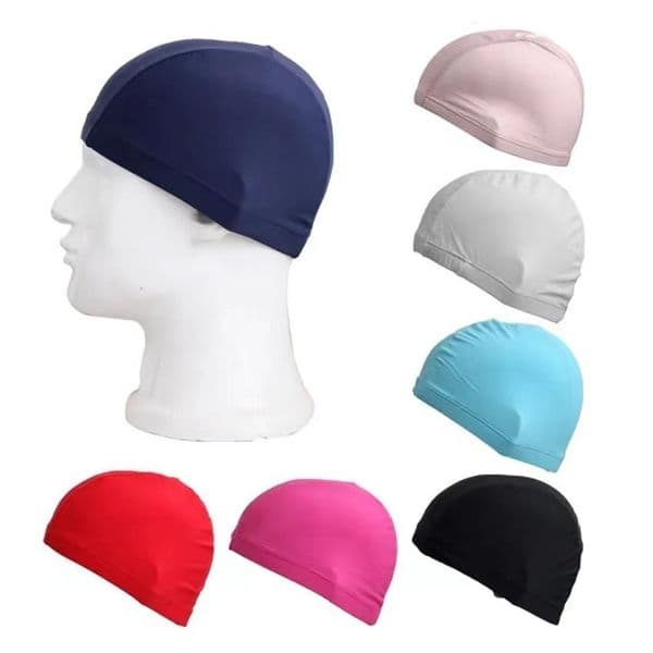 Mens Candy colors Swimming caps unisex Nylon Cloth Adult Shower Caps waterproof bathing caps solid swim hat sea shipping 0703