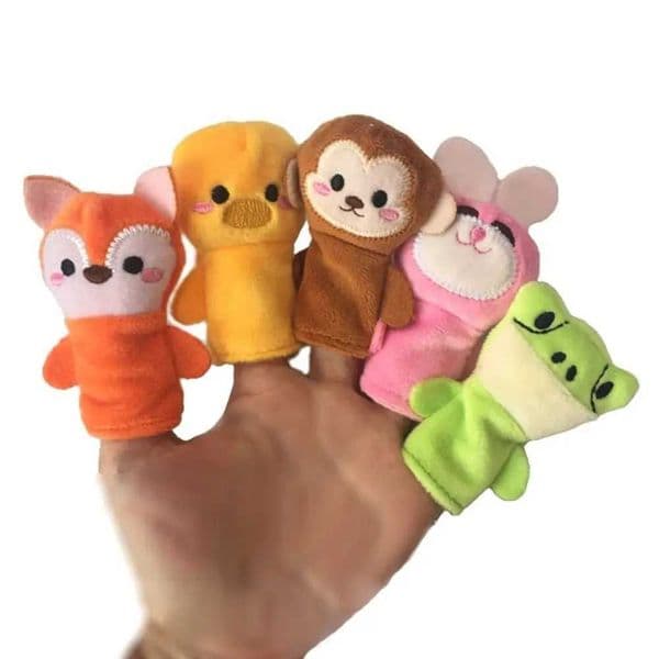 Parent-Child Childrens Hand Puppet Plush Monkey Finger Puppet Dog Bear Children Plush Gloves Kid W250703