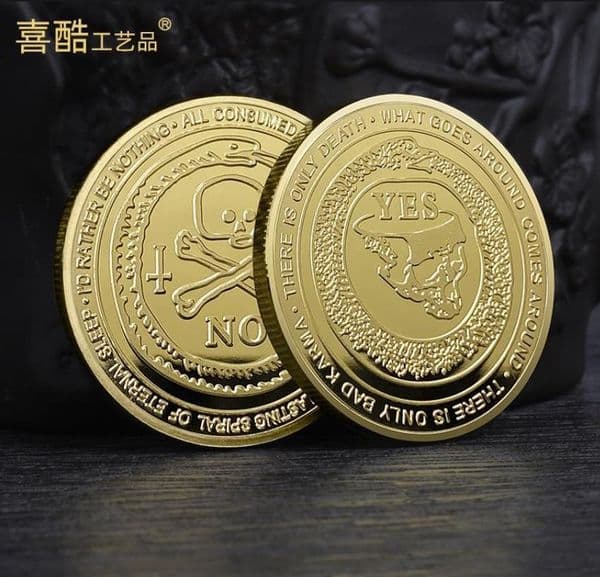 Arts and Crafts YES/NO Lucky Decision commemorative coin ouroboros Skull Foreign Trade Commemorative Medal
