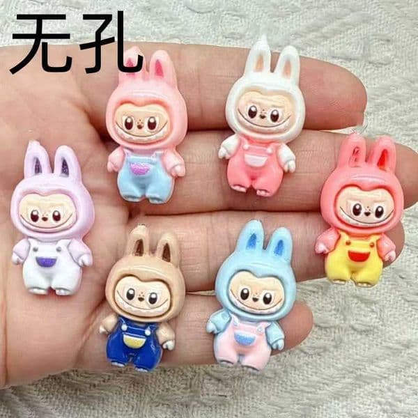 10PCS Shiny Rabbit Flatback Charms For Earrings Bracelet Hairpin DIY Jewelry Pendants Decoration Accessories Z250703