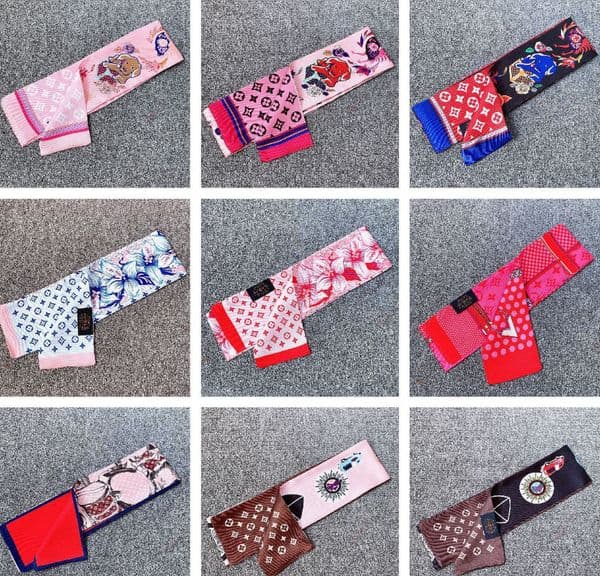 Personality Classic Twilly Womens Headband Fashion Bag Scarfs Designer Scarf for Women Hair Thin Scarves Neck Tie 120-8cm 20stylehg