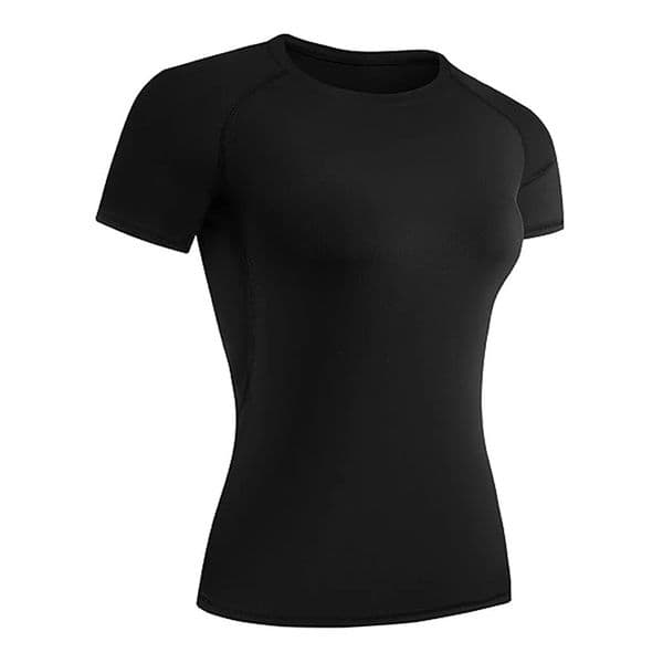 Womens Compression Shirt Short Sleeve Athletic Yoga Running TShirt Summer Gym Workout Quick Dry Stretchy Tees Tops Baselayer 250703