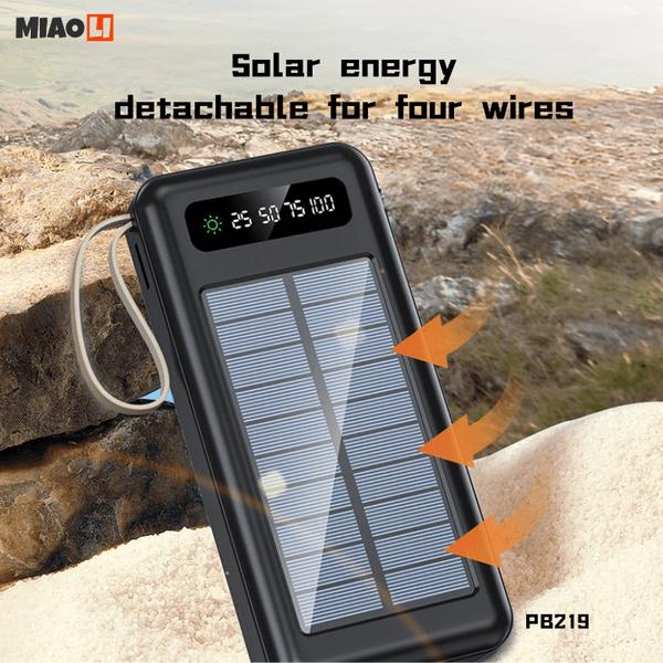 Compact & Durable Solar Charging Hub: Integrated Backup Battery w/ Multiple Ports Perfect for Camping Adventures