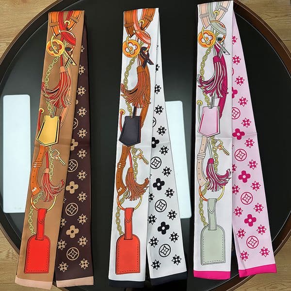 7style Classic Twilly Headband Fashion Bag Scarfs Designer Scarf for Women Hair Thin Scarves Neck Tie 120-8cm