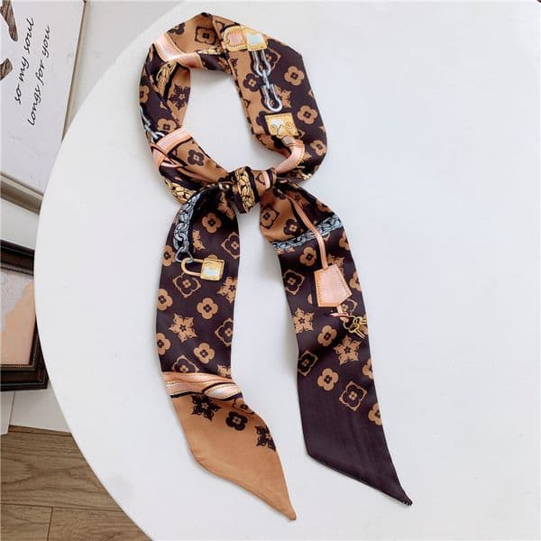 Personality Classic Twilly Womens Headband Fashion Bag Scarfs Designer Scarf for Women Hair Thin Scarves Neck Tie 120-8cm 20style