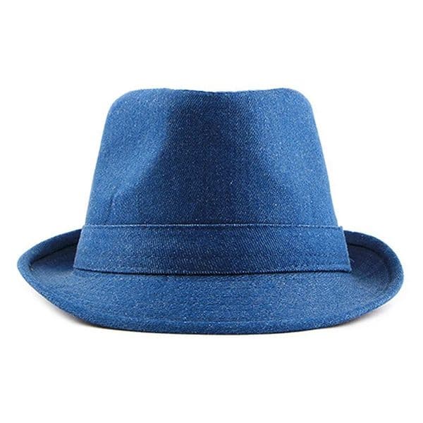 CLIMATE Jeans Denim Fedora Jazz Hat Men Jeans Wear Hats for Man Solid Warm Fedoras Cap Cool Denim Cap Hat Fedora for Men Hat 250701