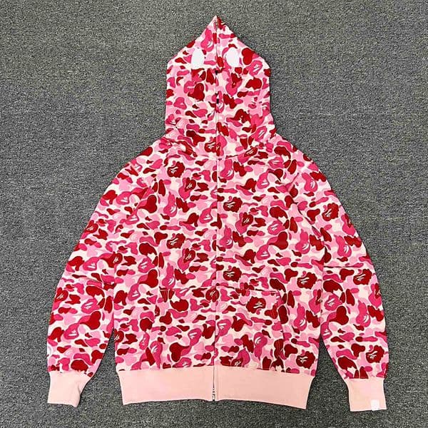 Shark Men Hoodie Designer Women full zip up Hoodies Casual Hoody Sleeve Clothing camouflage Jacket Tops High Street long sleeve Streetwear Sweater UNX4