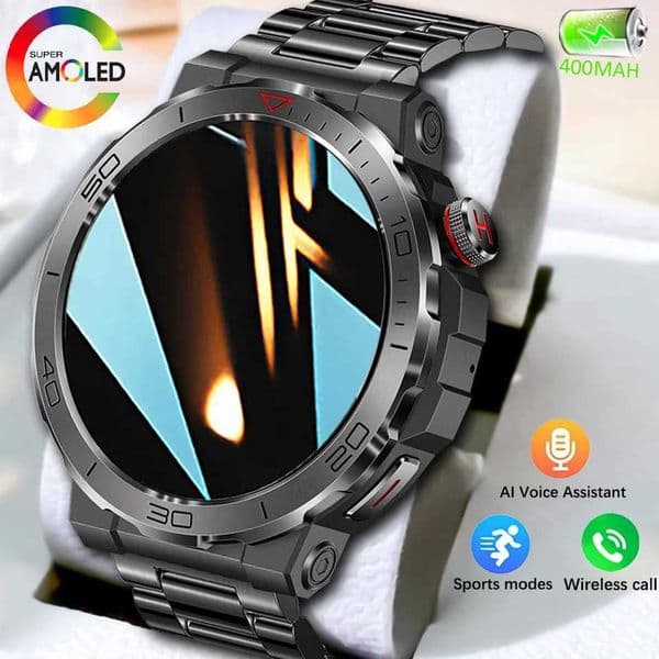 New outdoor Smart Watch Men1.43-inch sn Compass 3ATM Waterproof heart rate detection etooth calls 400mAh SmartwatchXJ250705