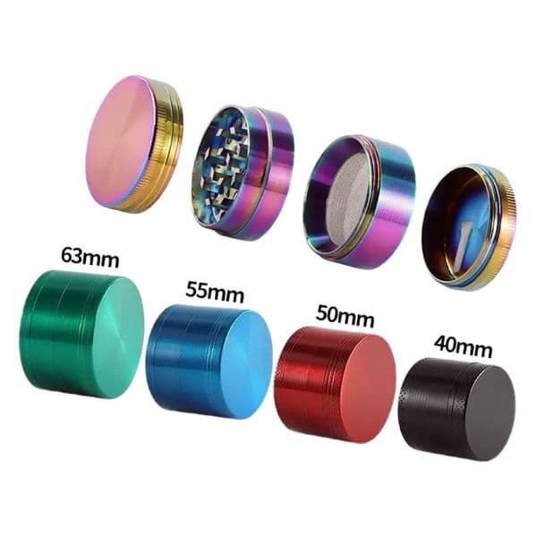 2025 New 100% High Quality Dry Herb Tobacco Big Metal Grinders 40/50/55/63Mm Zinc Alloy 3Types 4Layers OEM Free Shipping