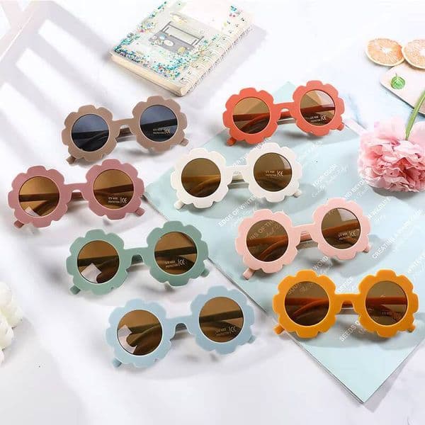 2-10 Years Children Sunglasses Flower Round Cute Kids Sun Glasses for Boys Girls UV400 Protection Baby Lovely Candy Eyeglass ddmythur S260326