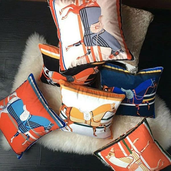Super Soft Velvet Double-Sided Printed Pillowcase Cushion cover Model Room Pillowcase Hotel KTV Backrest cover