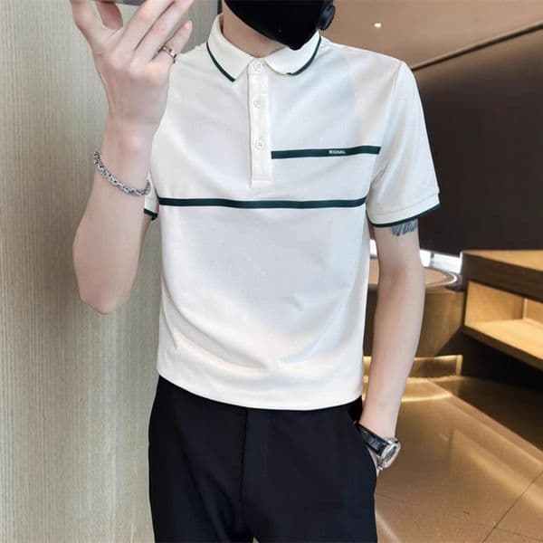 Men's Polo Shirt Trendy Brand Turn-down Collar T-shirt Men's Half Sleeve 2025 New Summer Short Sleeve Shirt Cool Short Designer Short Sleeves Sleeve T-shirt