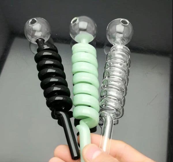Smoking Pipes Coloured multi spiral glass boiler Glass bongs Oil Burner Glass Water Pipe Oil Rigs