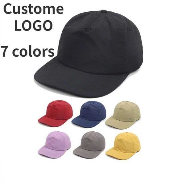 New Custom Men Solid Color Anti-splashing Five-panel Quick-drying Hat Spring and Summer Casual Sunshade Women Baseball Cap Z250705