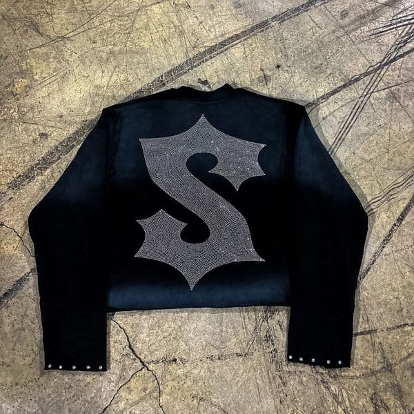 Harajuku Gothic Cross Print Loose Long Sleeve T-Shirt Vintage Y2k Long Sleeve T-Shirt Hip Hop Trend Long Sleeve T-Shirt 250704BJ