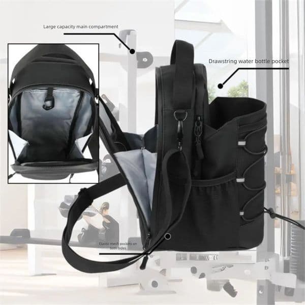 Magnetic Water Bottle Sling Bag Large Capacity Multi-layer Gym Bottle Bag Waterproof with Shoulder Strap Crossbody Sports Bag 250701