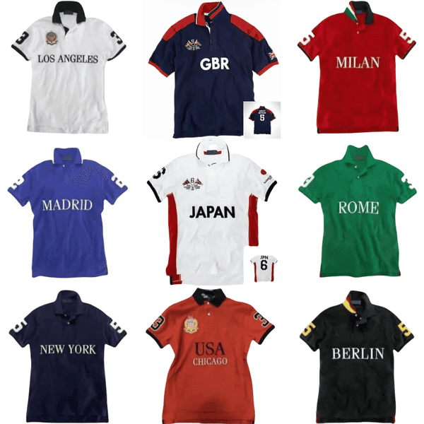 Designer Polos Shirts for Mens T Shirt Designer Shirts for Men City Name ITALIA Chicago New York Short Sleeve Cotton Casual embroidery Summer Fashion Tee Jersey