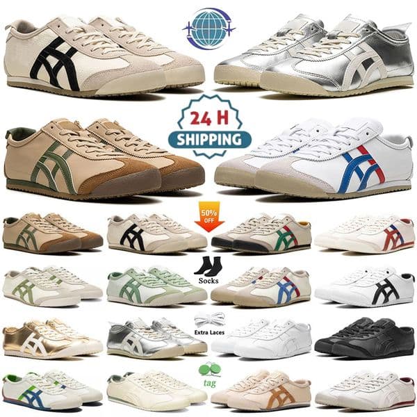 Designer Shoes Men Women Running Tiger Mexico 66 Sliver Triple White Blue Red Yellow Black Sage Sports Trainers Sneakers 36-45