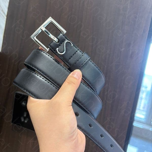 Fashion Belts for Women Designer Belt Cintura Womens Formal Smooth Buckle Woman Narrow Genuine Leather Golden Bronze Cowhide Design Thin Optional High Quality