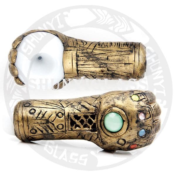 5 inches Thanos 3D Glass Hand Pipe Smoke pipes Tobacco Hookah Glass Pipes
