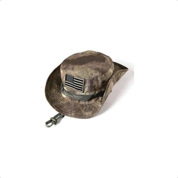 Head Wear Boonie Hat Cap for WargameSports Fishing andOutdoor Activties with USA Patch Grey ddmythur