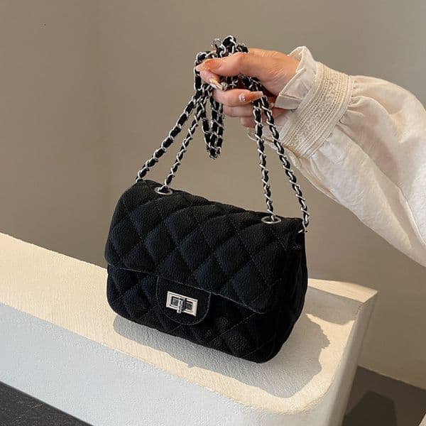 Free Shipping Designer High-end Underarm Bagwomen's New Style Small Chanel Style Quilted Chain Socialite Fashion Single Shoulder Crossbody Bag