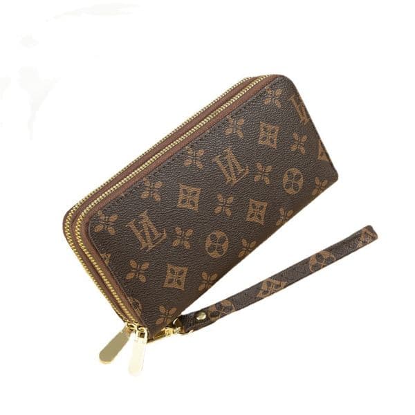 Luxury Women's Long Wallet 2026 - Large Capacity Double Zipper Clutch Purse with Fashion Print European & American Style